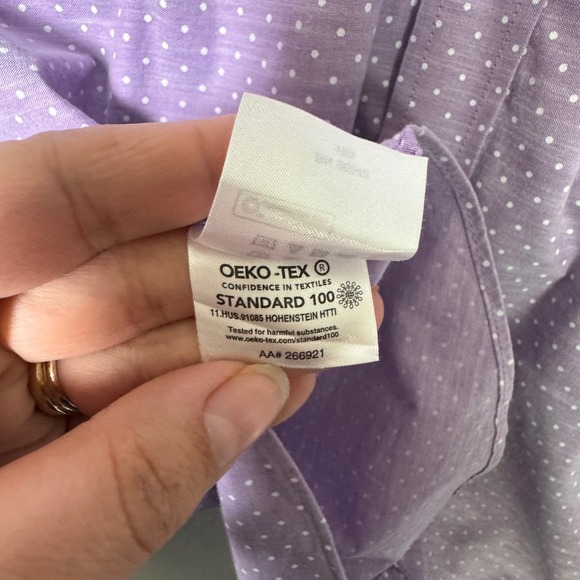 Lauren Ralph Lauren Mens Shirt Size Large Purple Polka Dot Button Down Casual - Picture 7 of 11